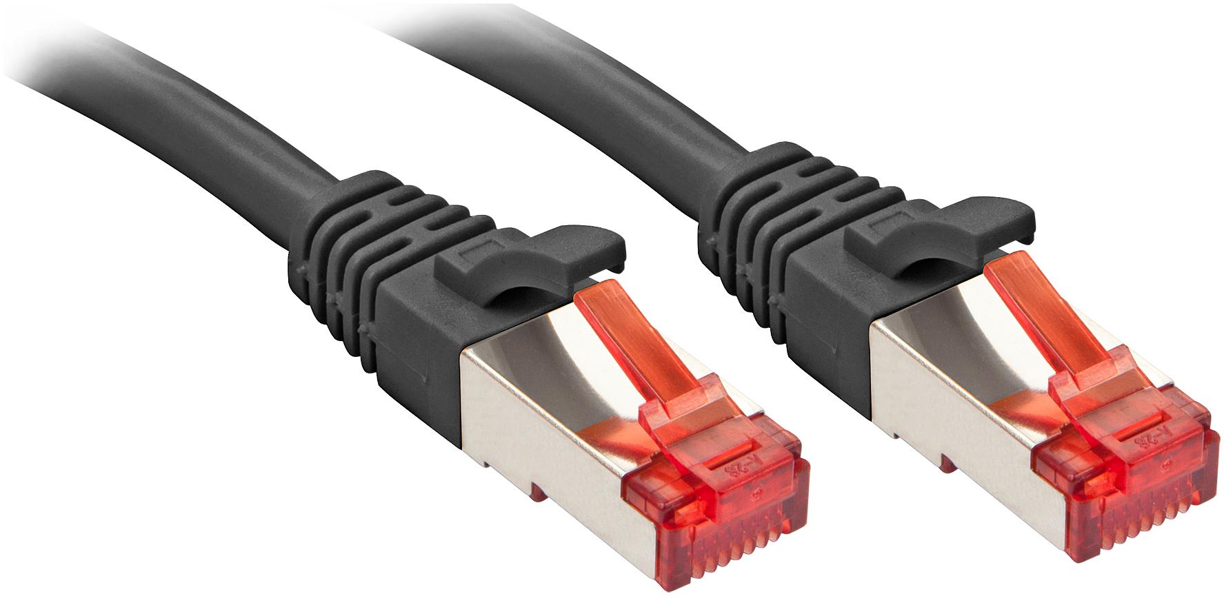 Lindy Cat.6 S/FTP Cable Black 0.3m Patch Cable