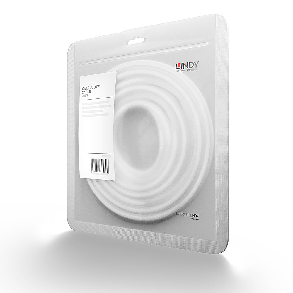Lindy Cat.6 UTP Cable White 10m