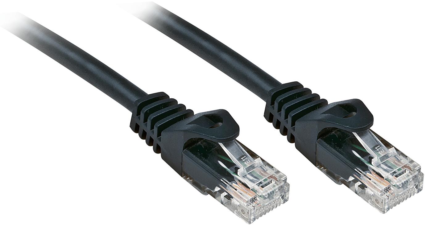Lindy Basic Cat.6 U/UTP Cable Black 1m
