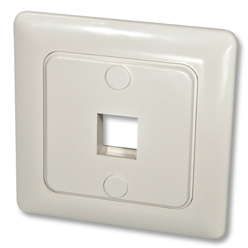 Lindy Face Plate DE for 1 Keystone Face plate with cover 80x80