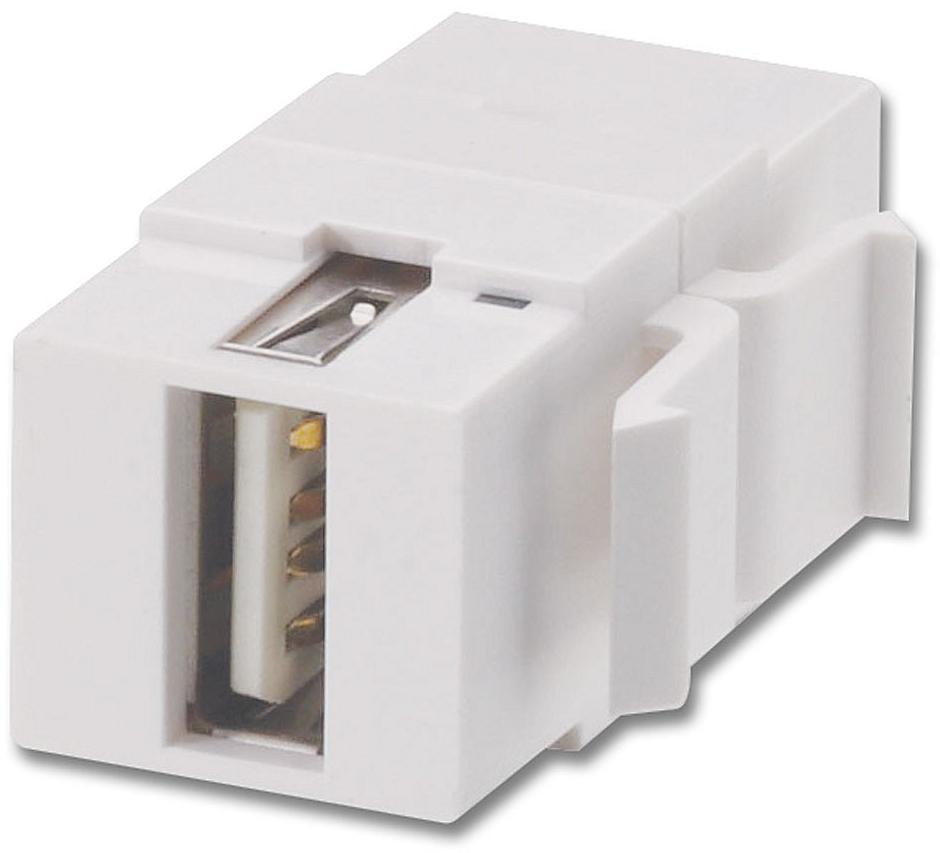 Lindy USB A/B Double Female keystone module for wall boxes