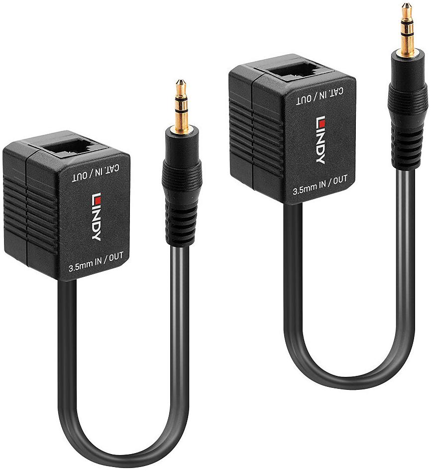 Lindy Stereo Audio Extender Cat.5/6 100m 3.5mm Analog Stereo Extender