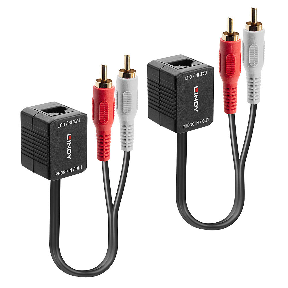 Lindy Stereo Audio Extender Cat.5/6 100m