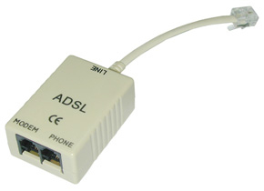 Lindy ADSL-Splitter 3x RJ-11 for DSL via analog or ISDN