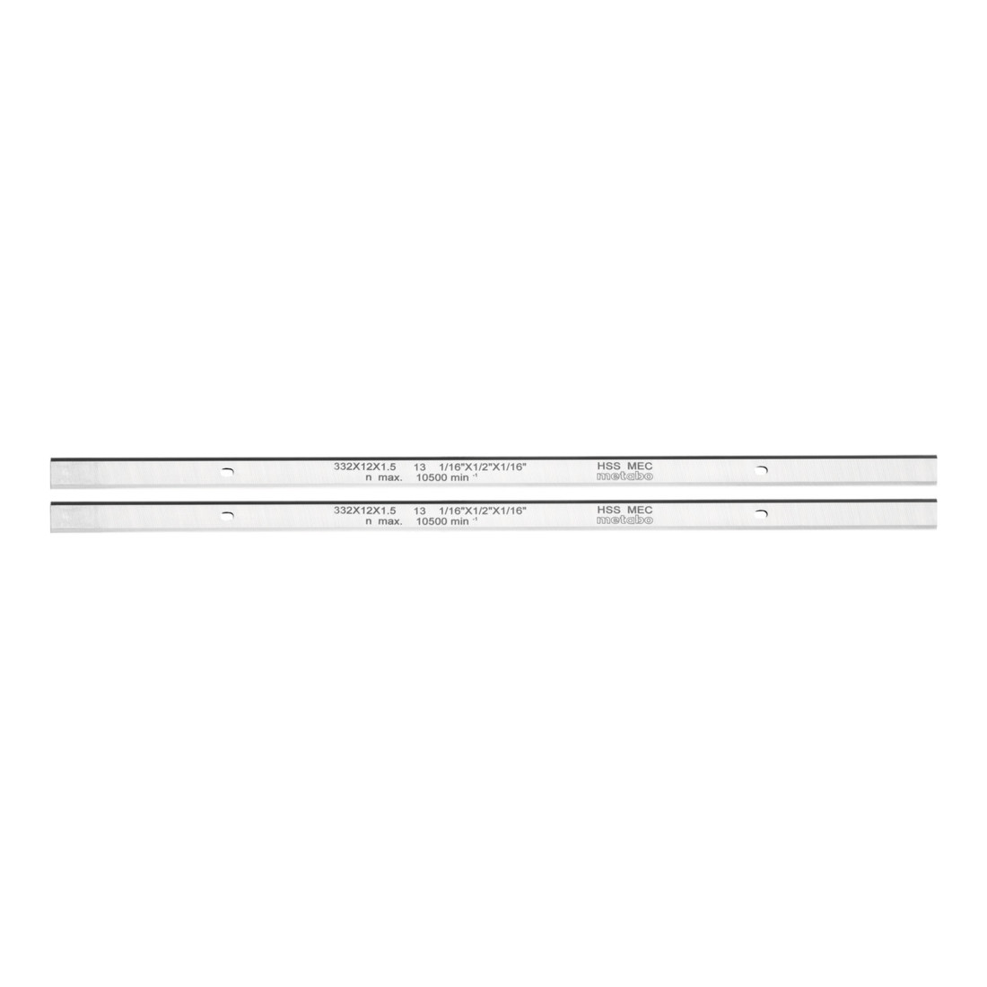 Metabo Couteaux à raboter réversibles HSS 332x12x1,5 mm / 2 trous oblongs DH 330 / 316