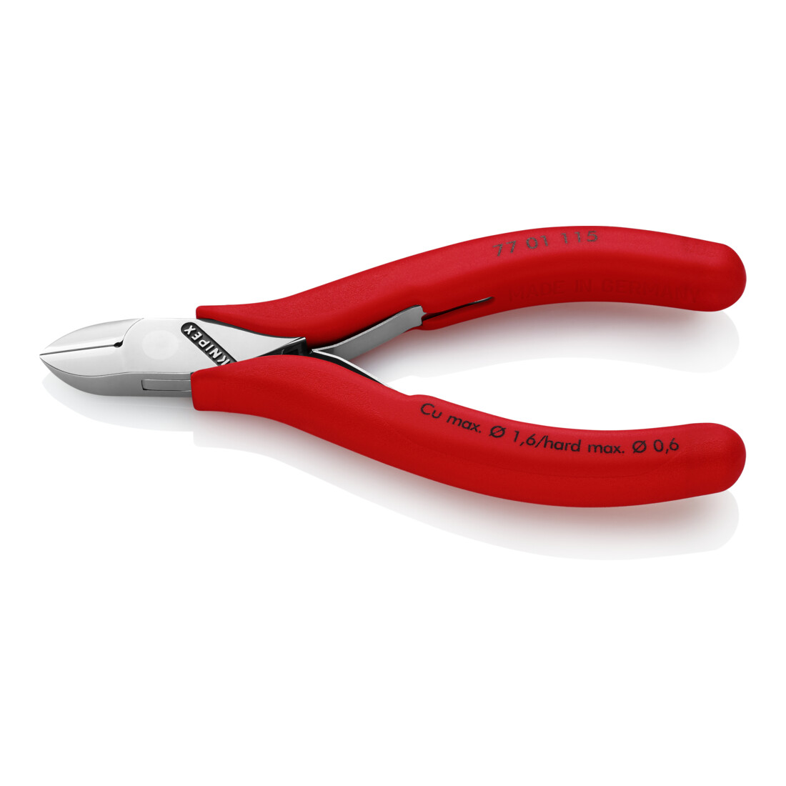 Knipex Pinces coupantes de côté pour l’électronique, Avec charnière entrepassée