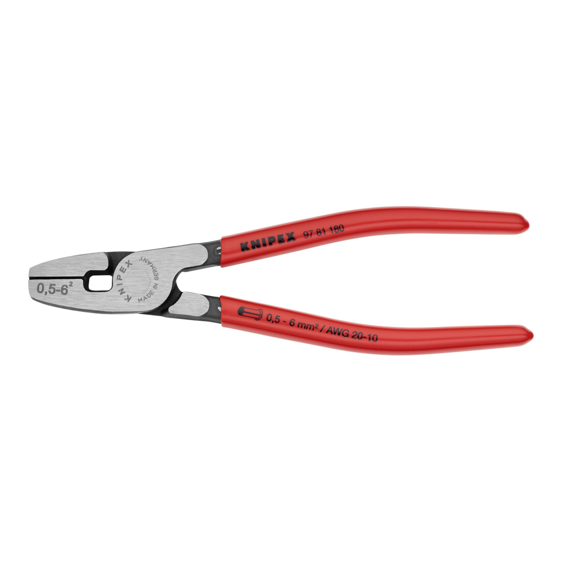Knipex Pince à sertir pour embouts de câble, introduction frontale