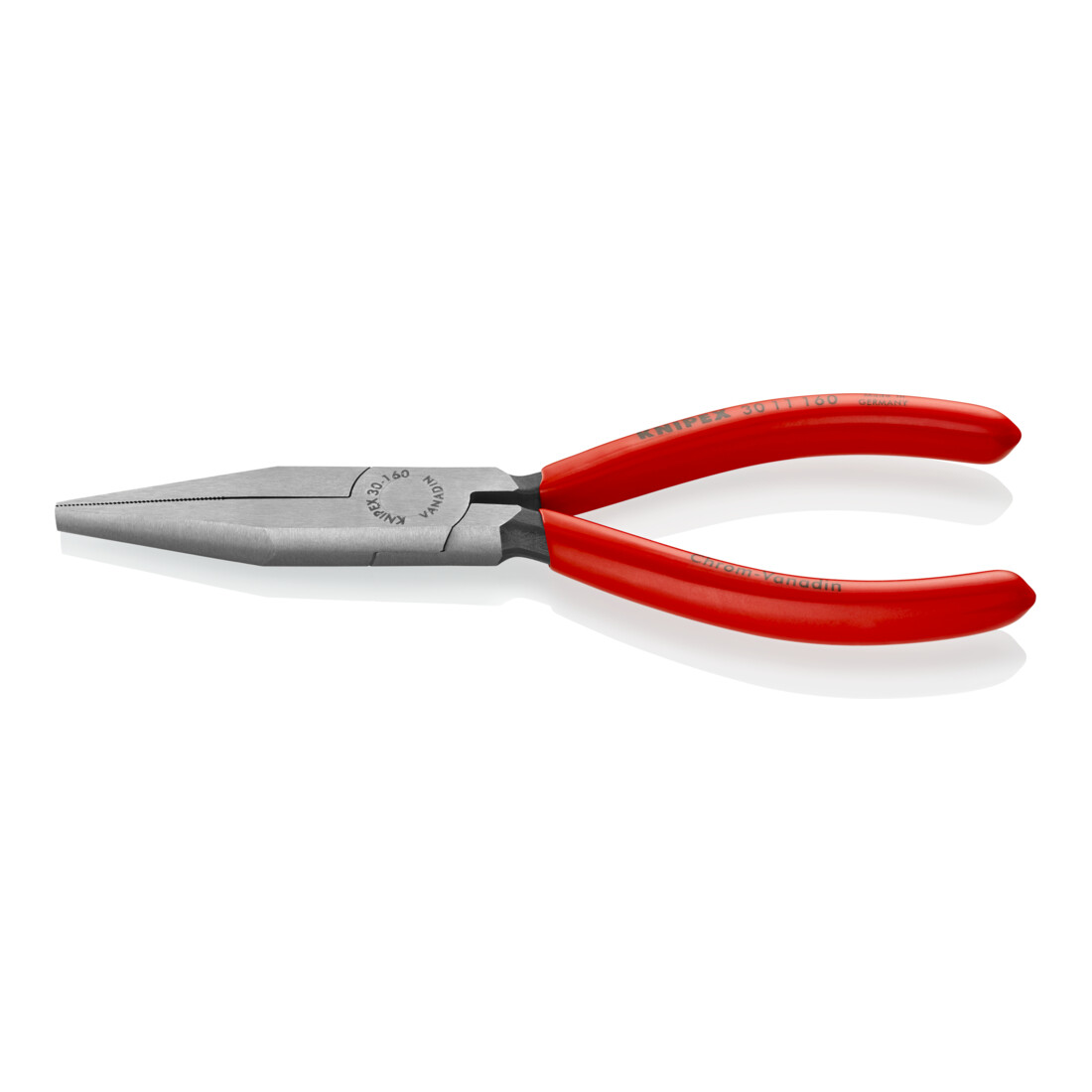 Knipex Pince à becs longs L. totale 160 mm forme 1 tête polie longue, plat revêtement e