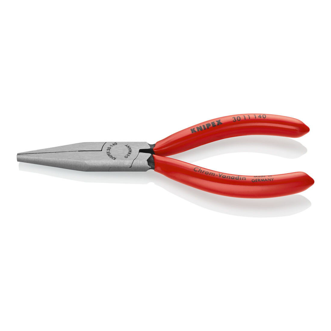 Knipex Pince à becs longs L. totale 140 mm forme 1 tête polie longue, plat revêtement e