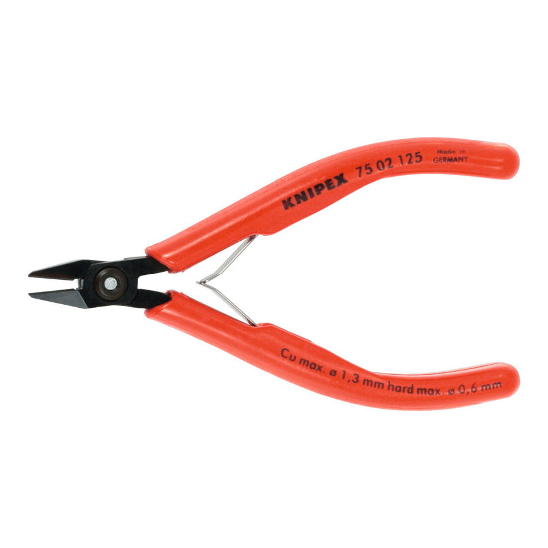 Knipex Pince coupante diagonale pour l’électronique, tête pointue, W, Longueur totale: 125H mm