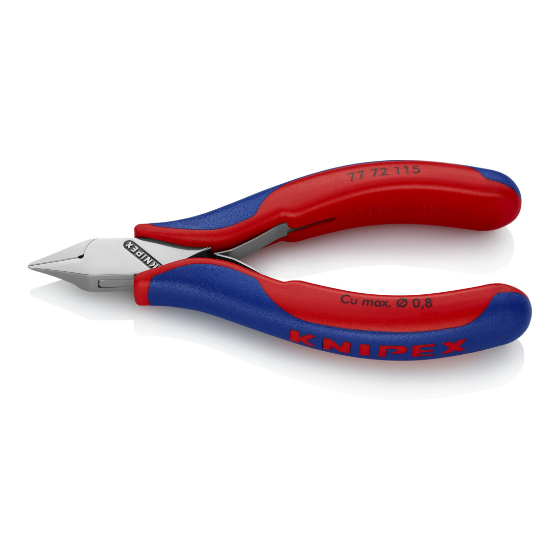 Knipex Pinces coupantes de côté pour l’électronique, Avec charnière entrepassée