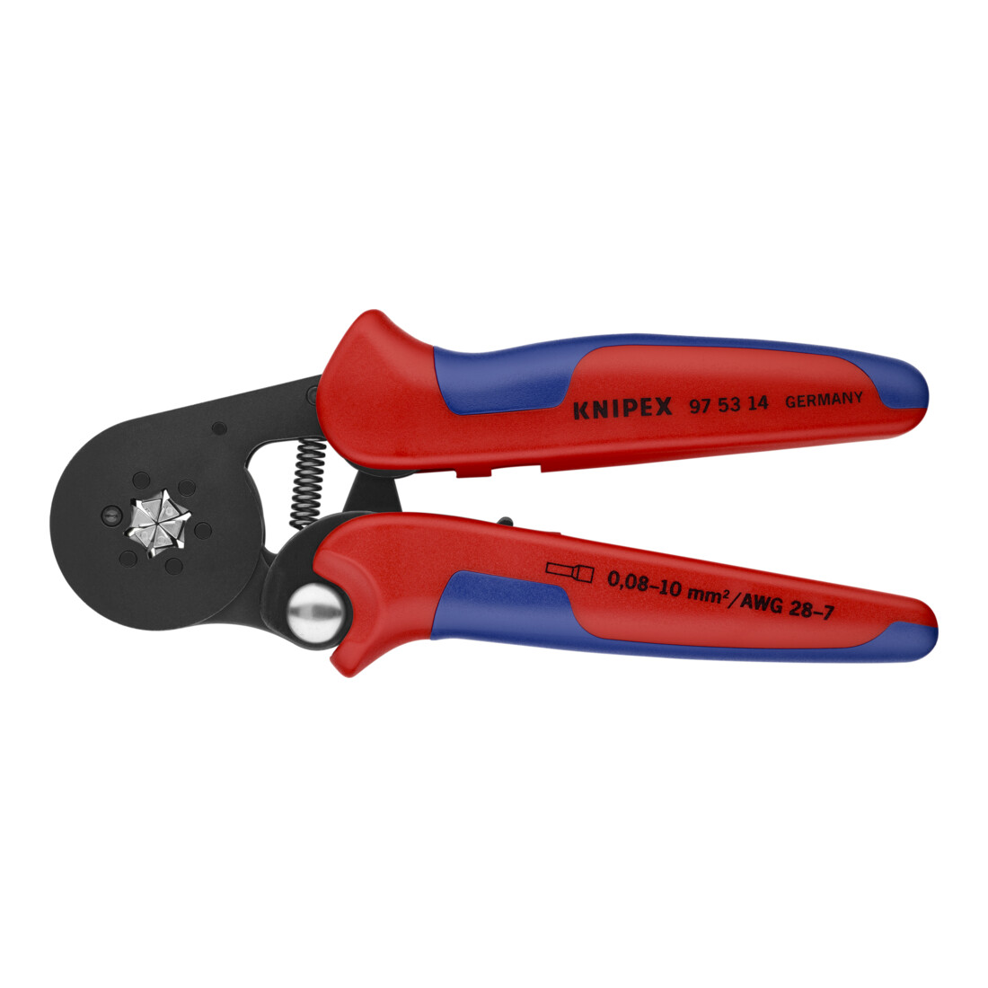 Knipex Pinces à sertir auto-ajustables pour embouts de câble, avec accès latéral
