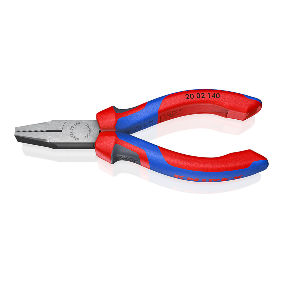 Knipex Pince à becs plats DIN ISO 5745 L. totale 140 mm tête polie gaines multicomposan