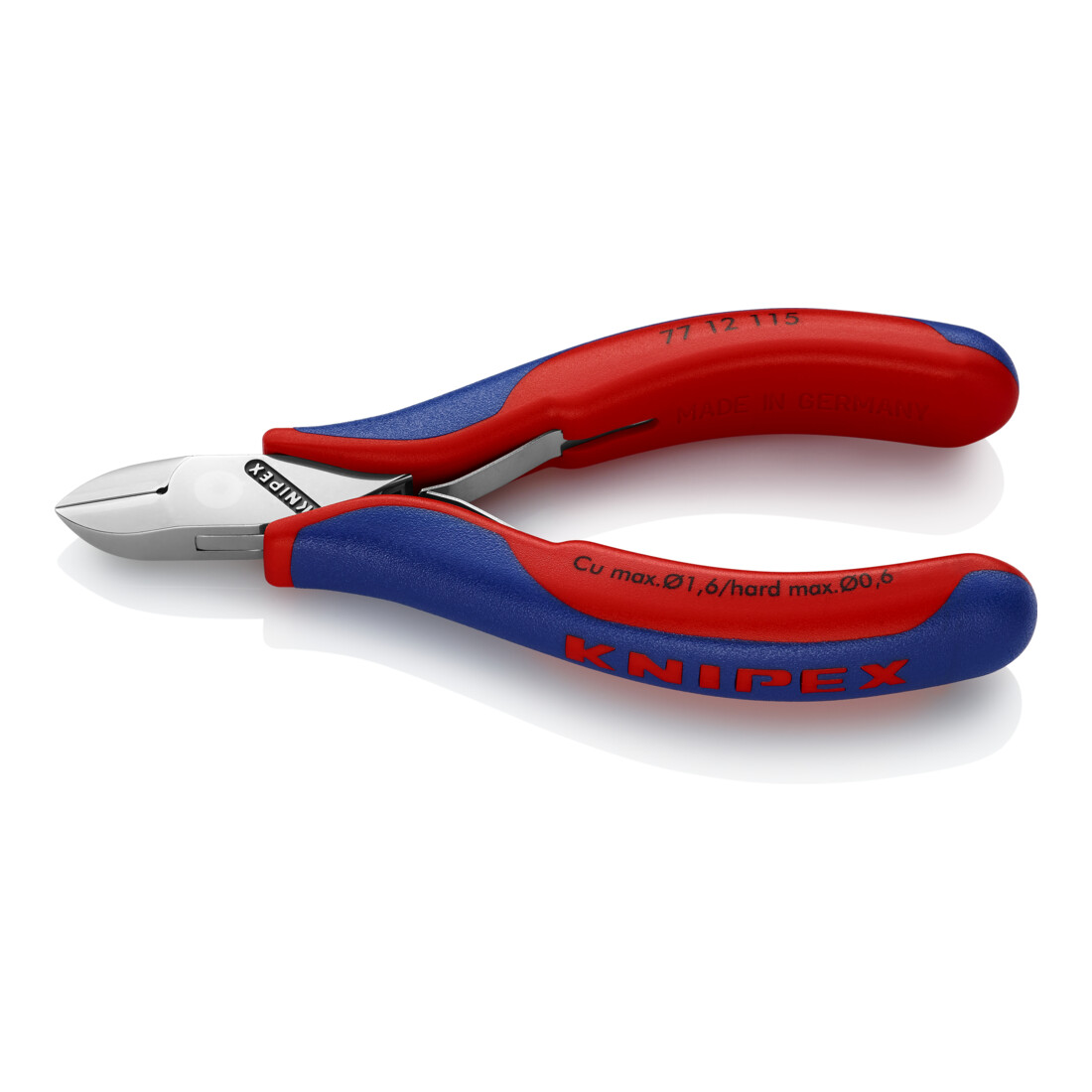 Knipex Pinces coupantes de côté pour l’électronique, Avec charnière entrepassée
