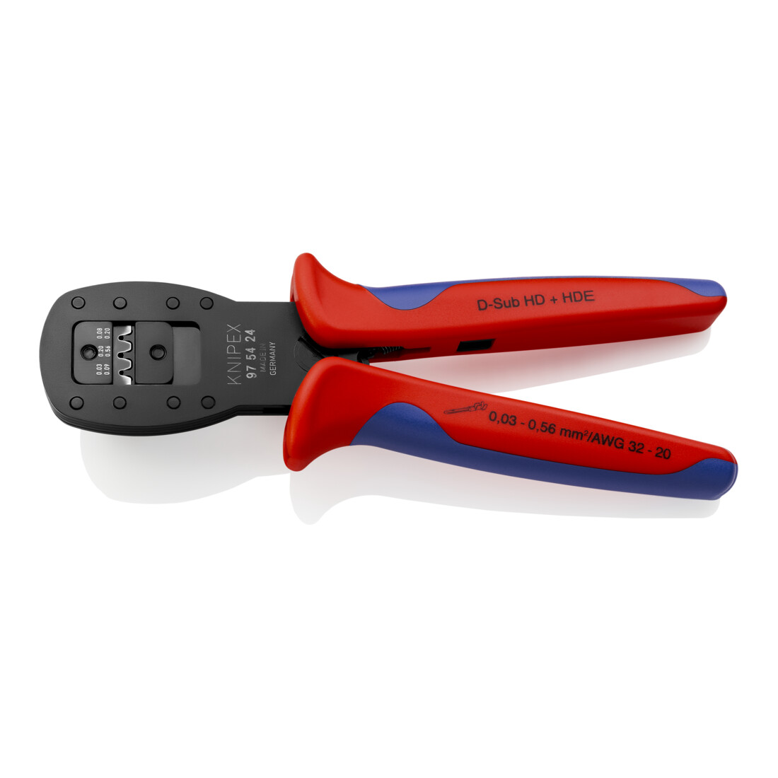 Knipex Pinces à sertir pour micro-connecteurs, sertissage parallèle