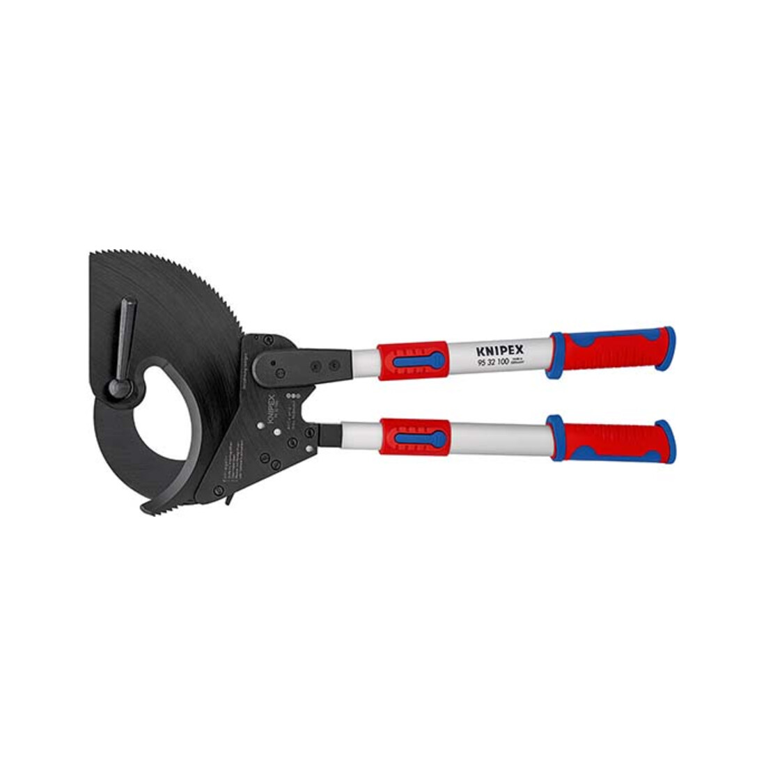 Knipex Coupe-câbles, à cliquet, avec bras télescopiques