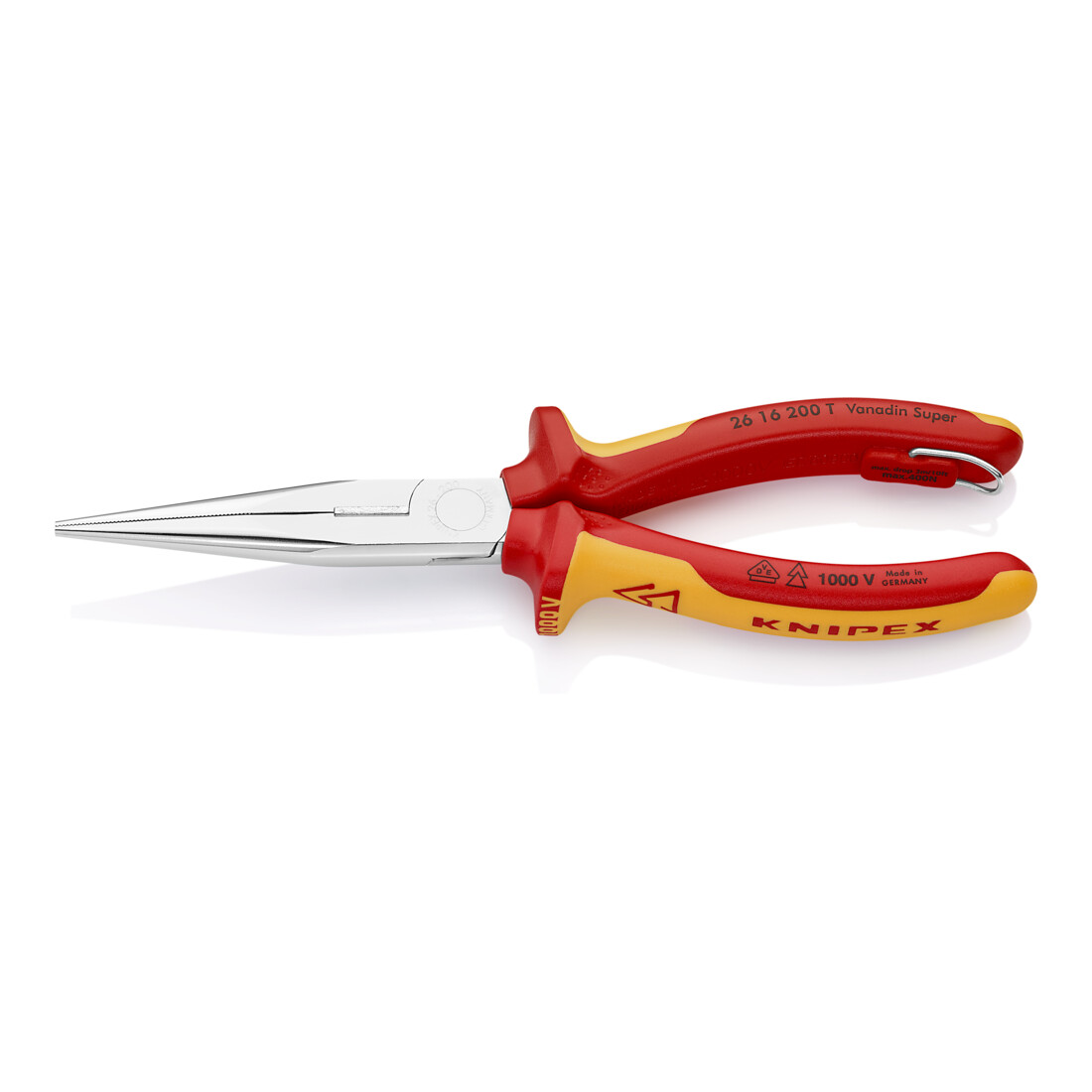 Knipex Pinces à becs demi-ronds avec tranchant, (pinces bec de cigogne)