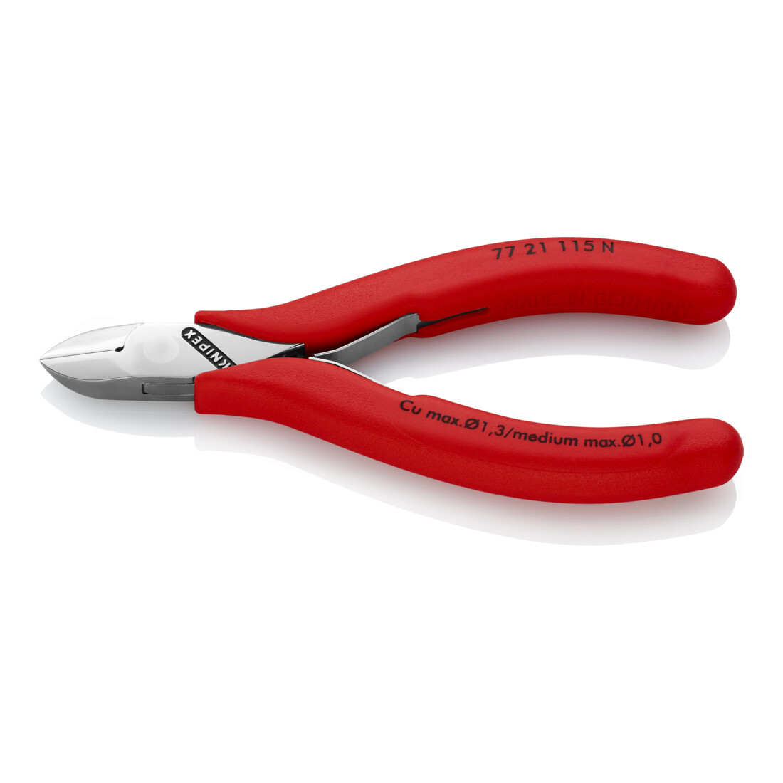 Knipex Pinces coupantes de côté pour l’électronique, Avec charnière entrepassée