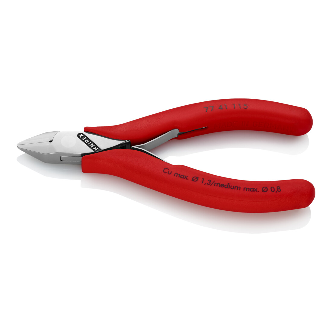 Knipex Pinces coupantes de côté pour l’électronique, Avec charnière entrepassée