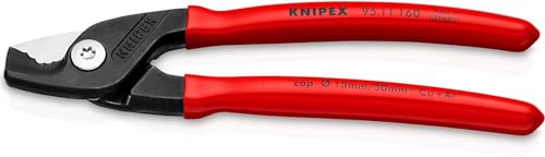 Knipex Coupe-câbles StepCut avec revêtement en plastique, bruni, 160 mm