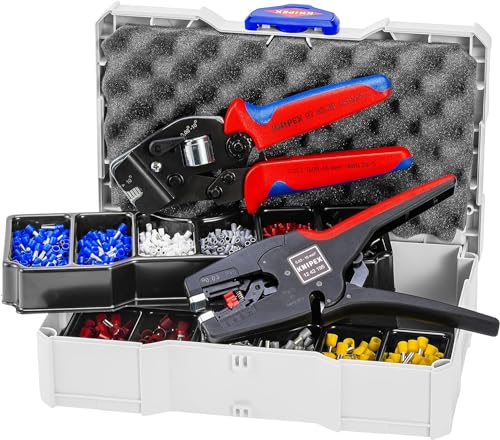 Knipex Assortiments de sertissage, Pour les embouts de câbles avec colliers en plastique