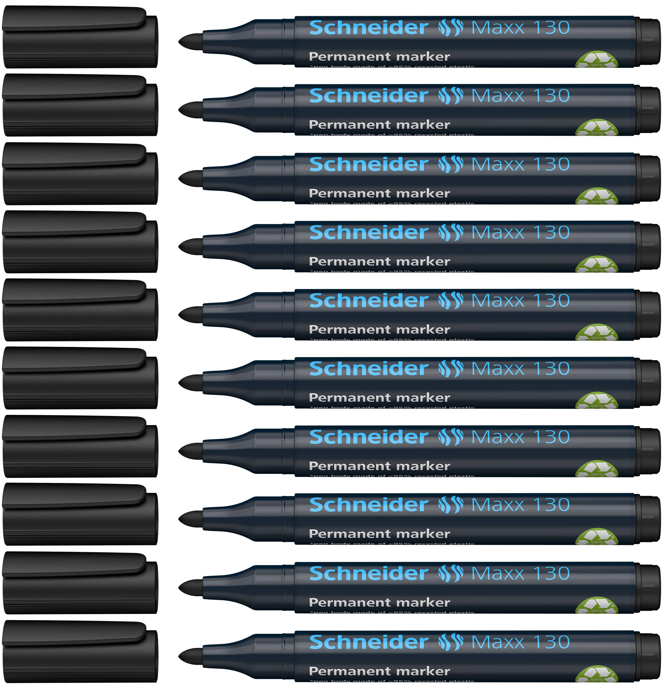 Schneider Permanent-Marker Maxx 130 schwarz 1-3mm 10 Stk.