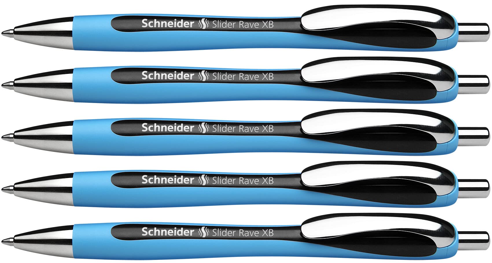 Schneider Kugelschreiber Slider Rave XB schwarz Mine 5Stk.
