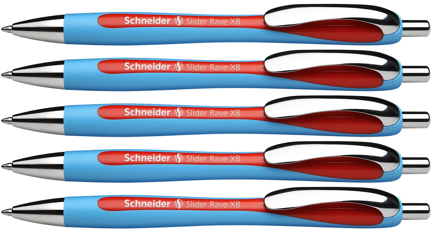 Schneider Kugelschreiber Slider Rave rot Mine 755XB 5 Stk.