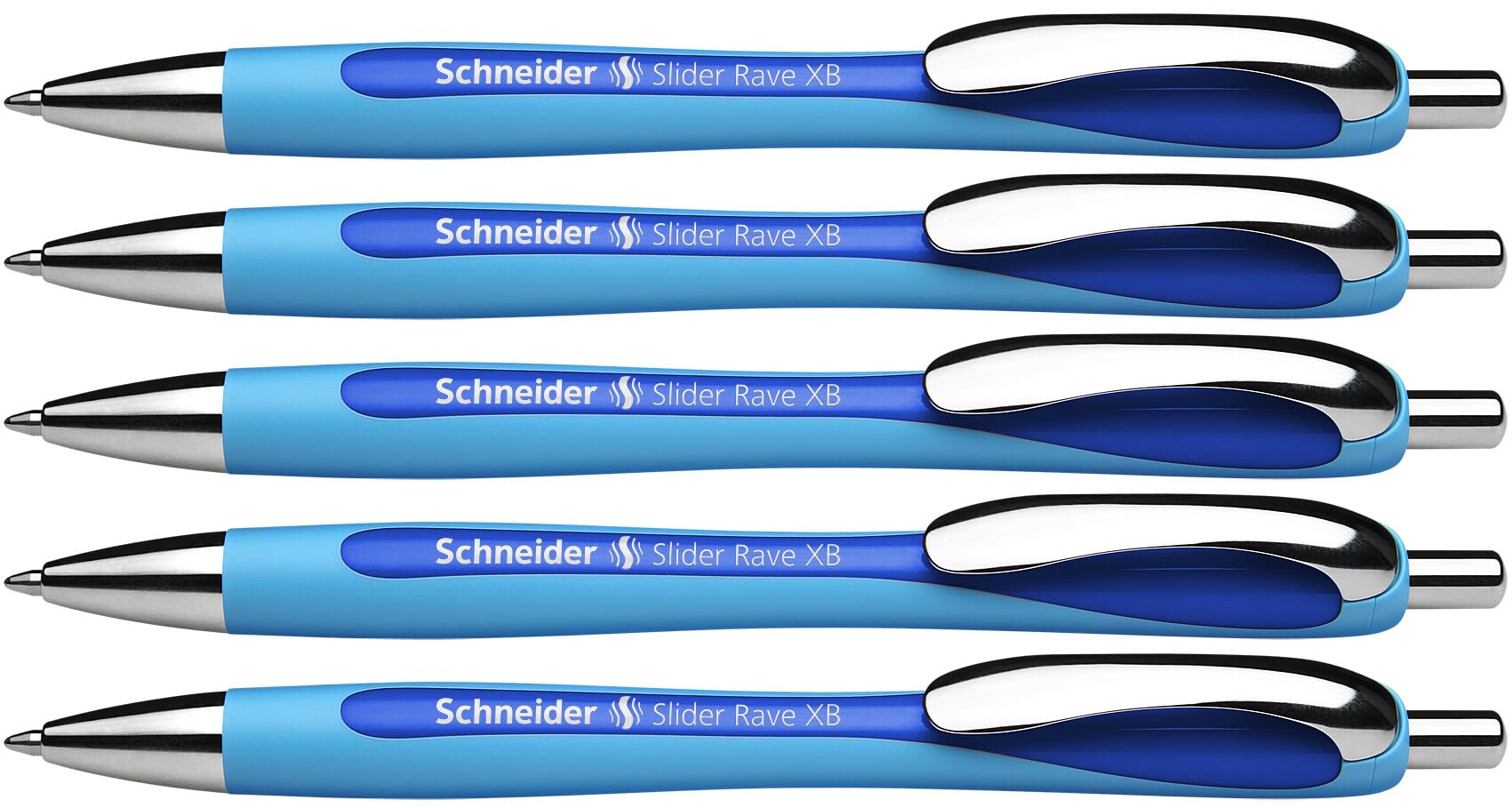 Schneider Kugelschreiber Slider Rave blau Mine 755 XB 5Stk.