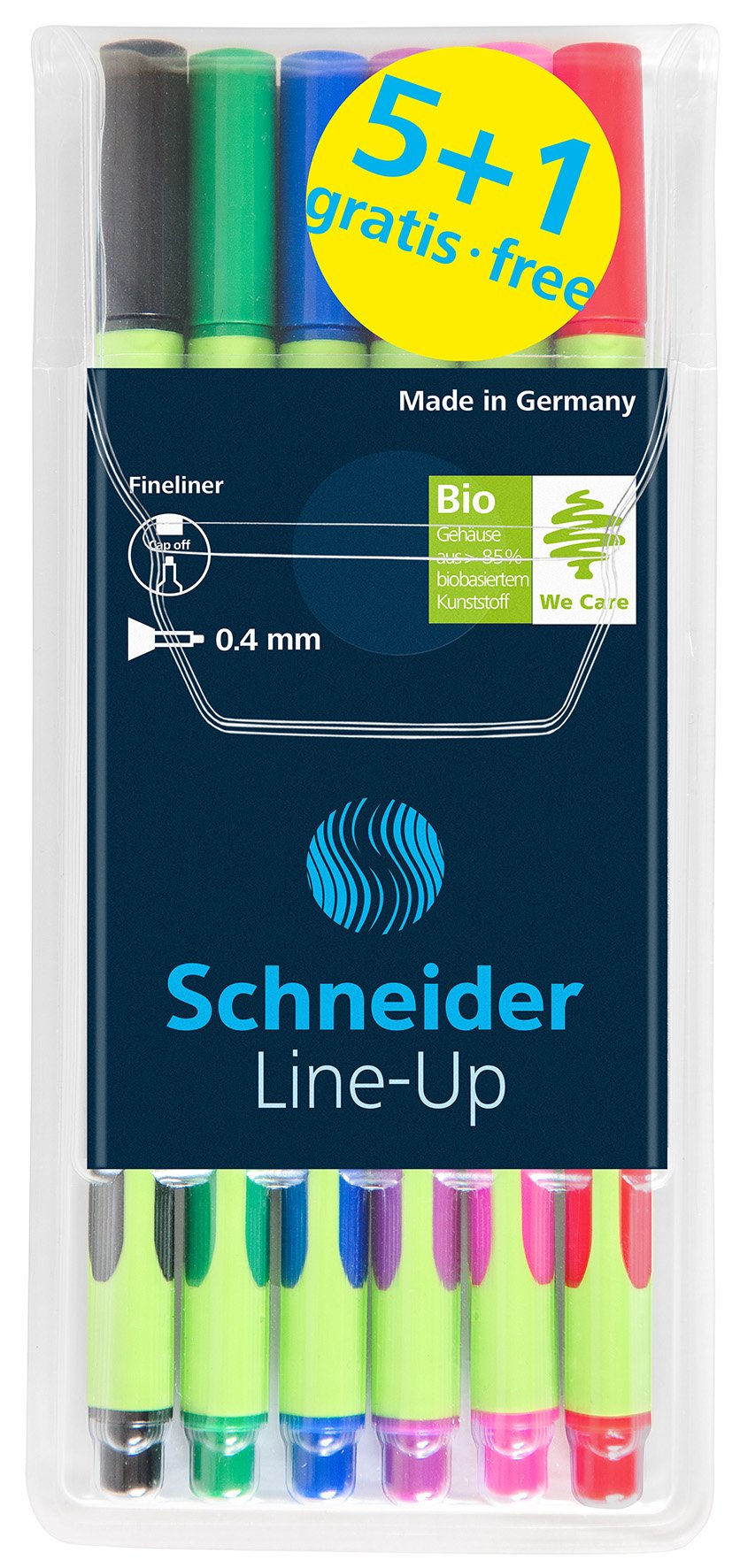Schneider Fineliner Line-Up 6er Etui sortiert 5+1 Aktion