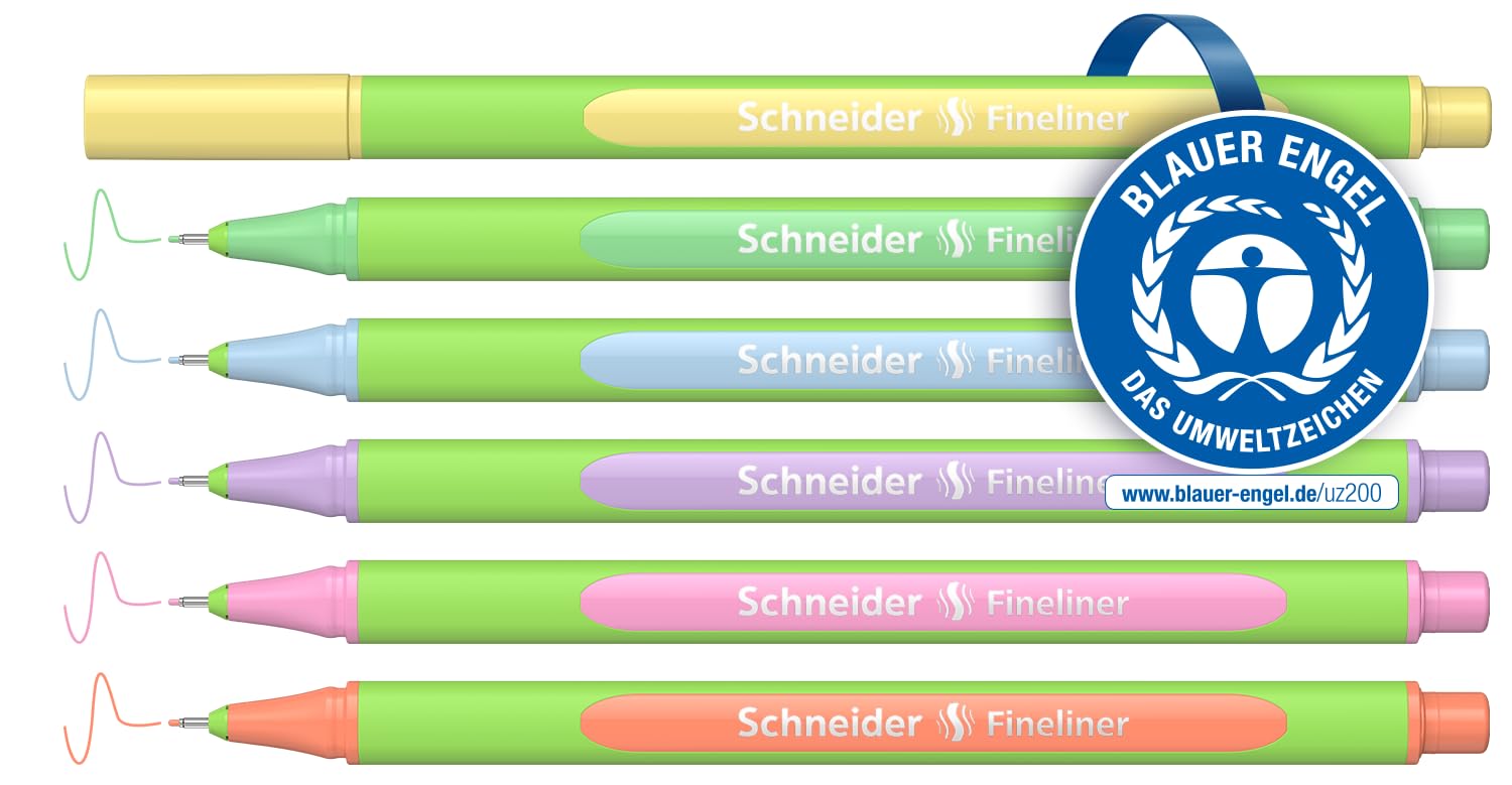 Schneider Fineliner Line-Up pastell 6er Etui sortiert