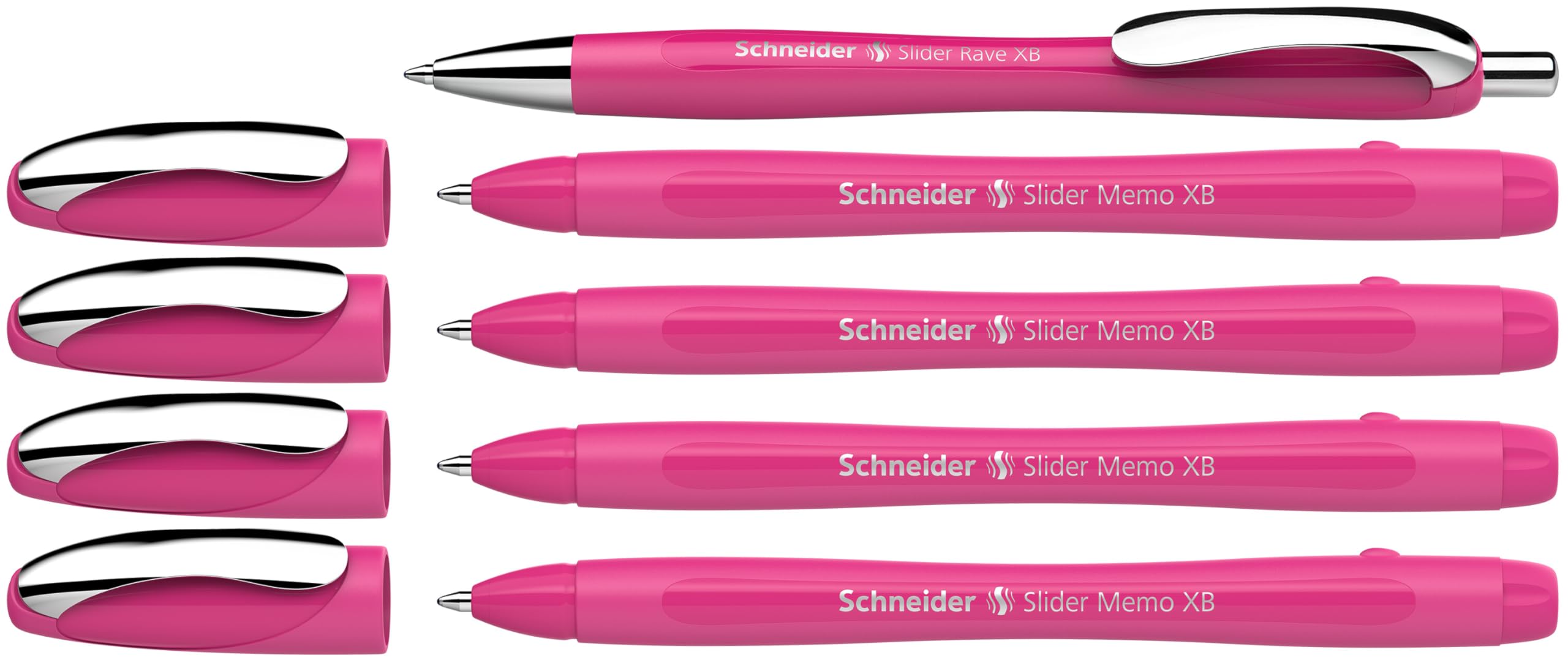 Schneider Kugelschreiber Memo + 1x Rave power pink Etui 4x