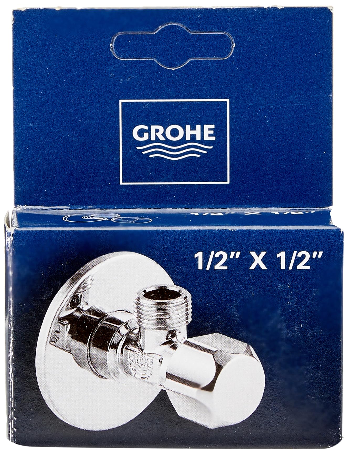 Grohe Technique de Sécurité- Raccord Mural à Clapet d'Angle 1/2 Pouce, Sortie 1/2 Pouce, avec Chambre à Graisse Et Double Joint Torique