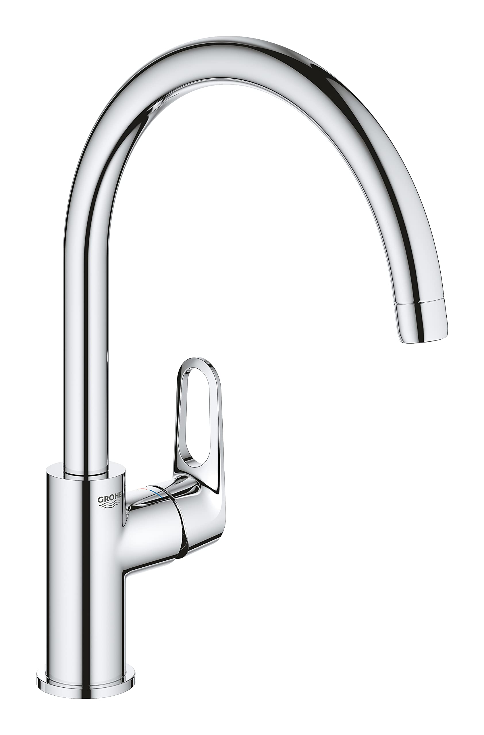 Grohe GROHE BauFlow 31538001 Mitigeur monocommande pour évier, bec haut