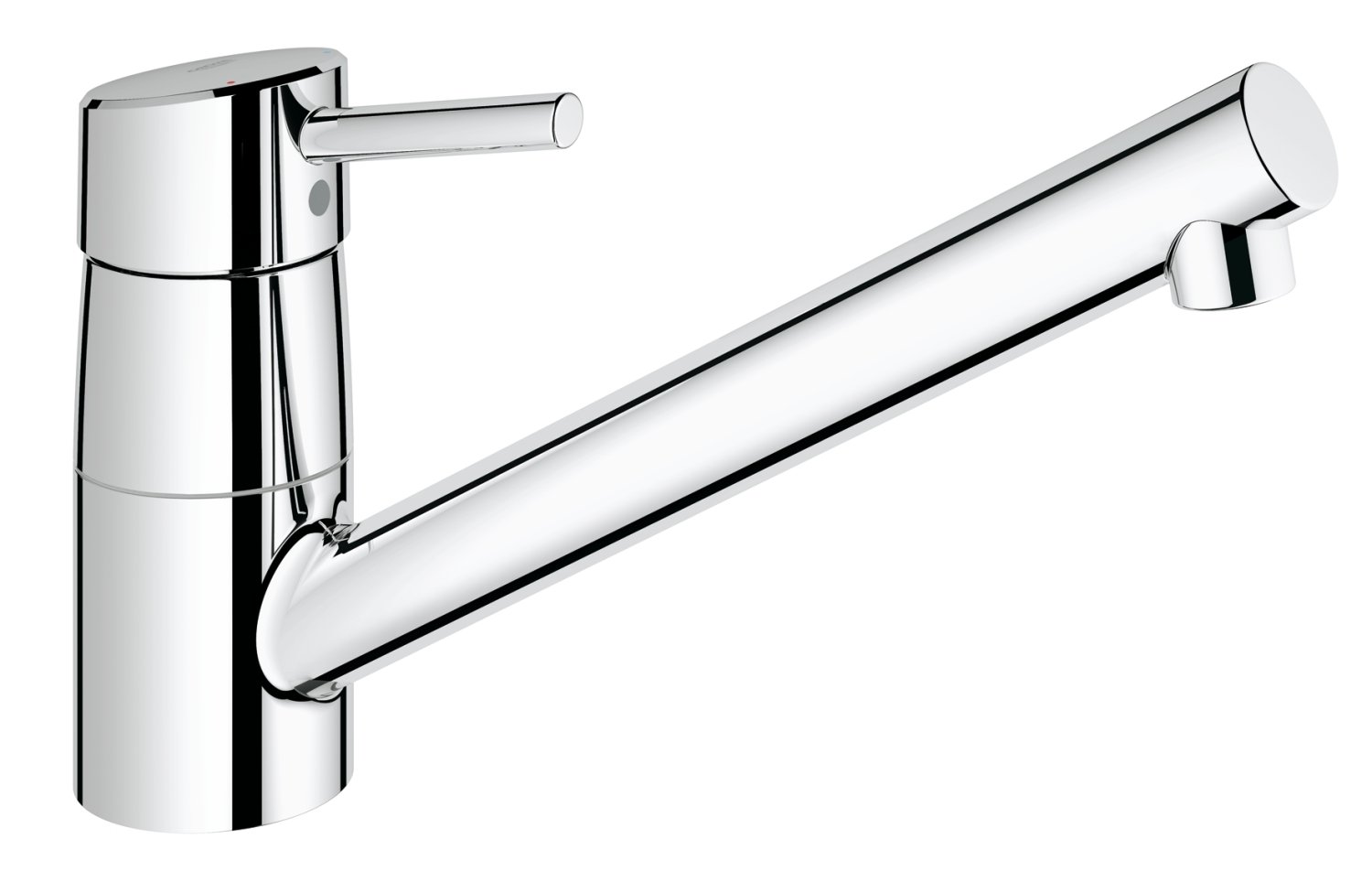 Grohe Robinet de Cuisine Concetto Bec Bas Plage de Rotation de 140° Starlight