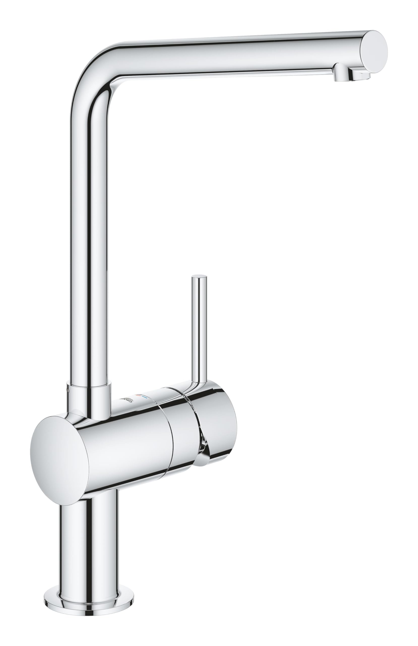 Grohe Robinet de Cuisine Minta Plage de Rotation de 0°/150°/360° Starlight Bec En L 31375000