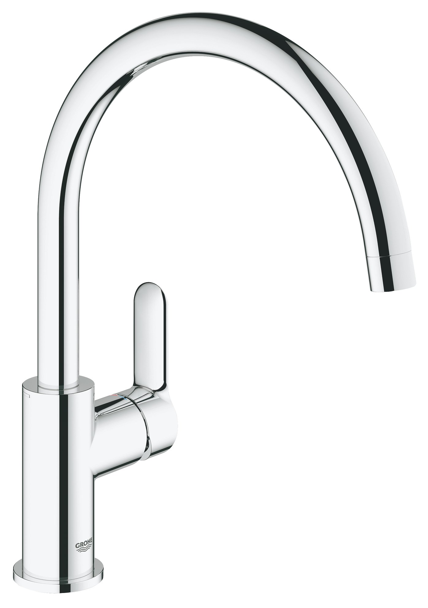Grohe Mitigeur Évier, Bec Haut, Chromé Bauedge