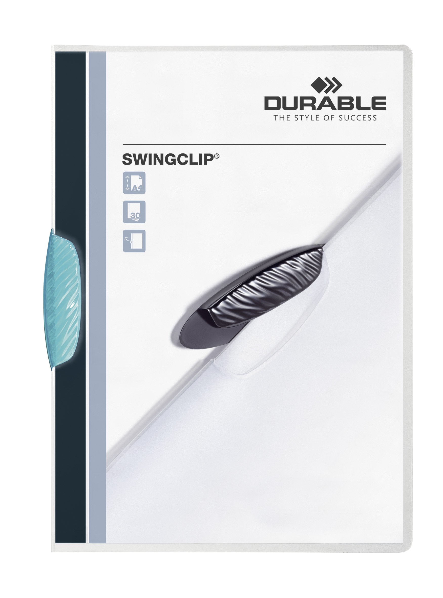 Durable DURABLE Klemm-Mappe Swingclip PP 30 Blatt A4 mitlblau