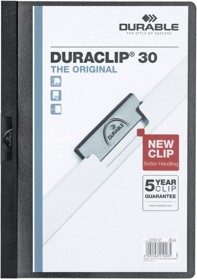 Durable DURABLE Klemm-Mappe Duraclip Original 30 schwarz