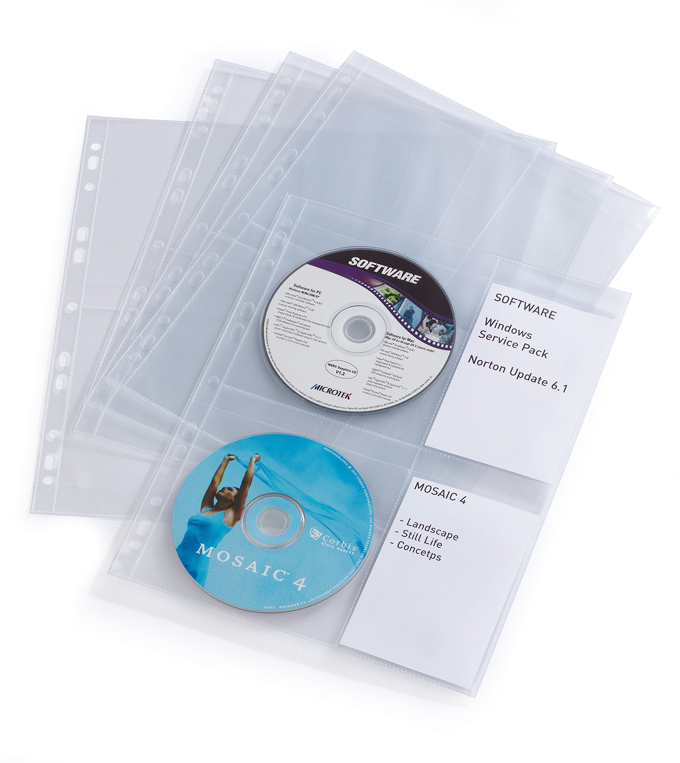 Durable DURABLE CD/DVD COVER light M Pck a 10 Taschen transparent
