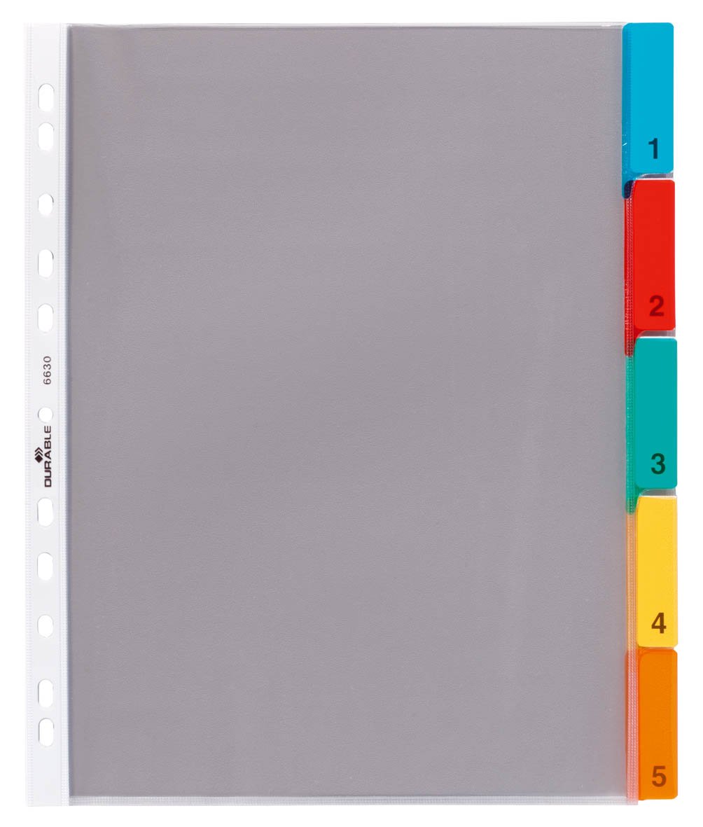Durable DURABLE Hüllenregister A4 5tlg transparent