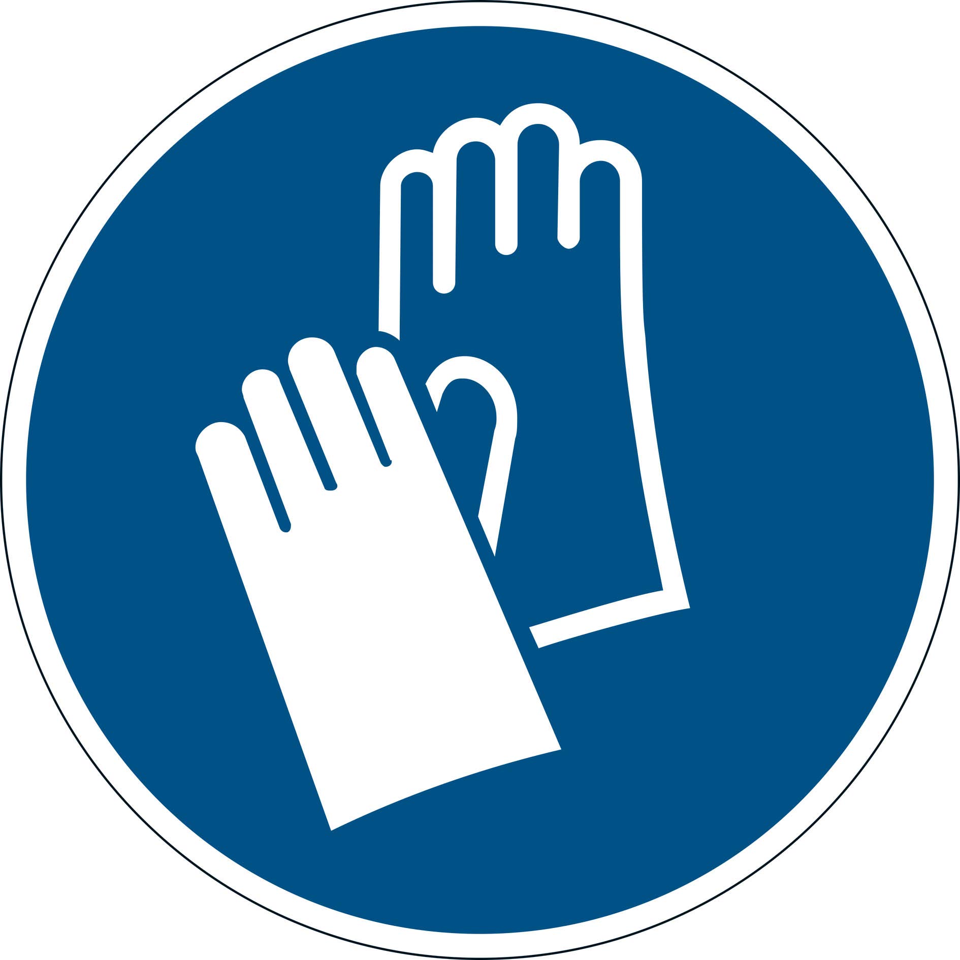 Durable DURABLE Gebotsaufkleber 'Handschutz  benutzen'