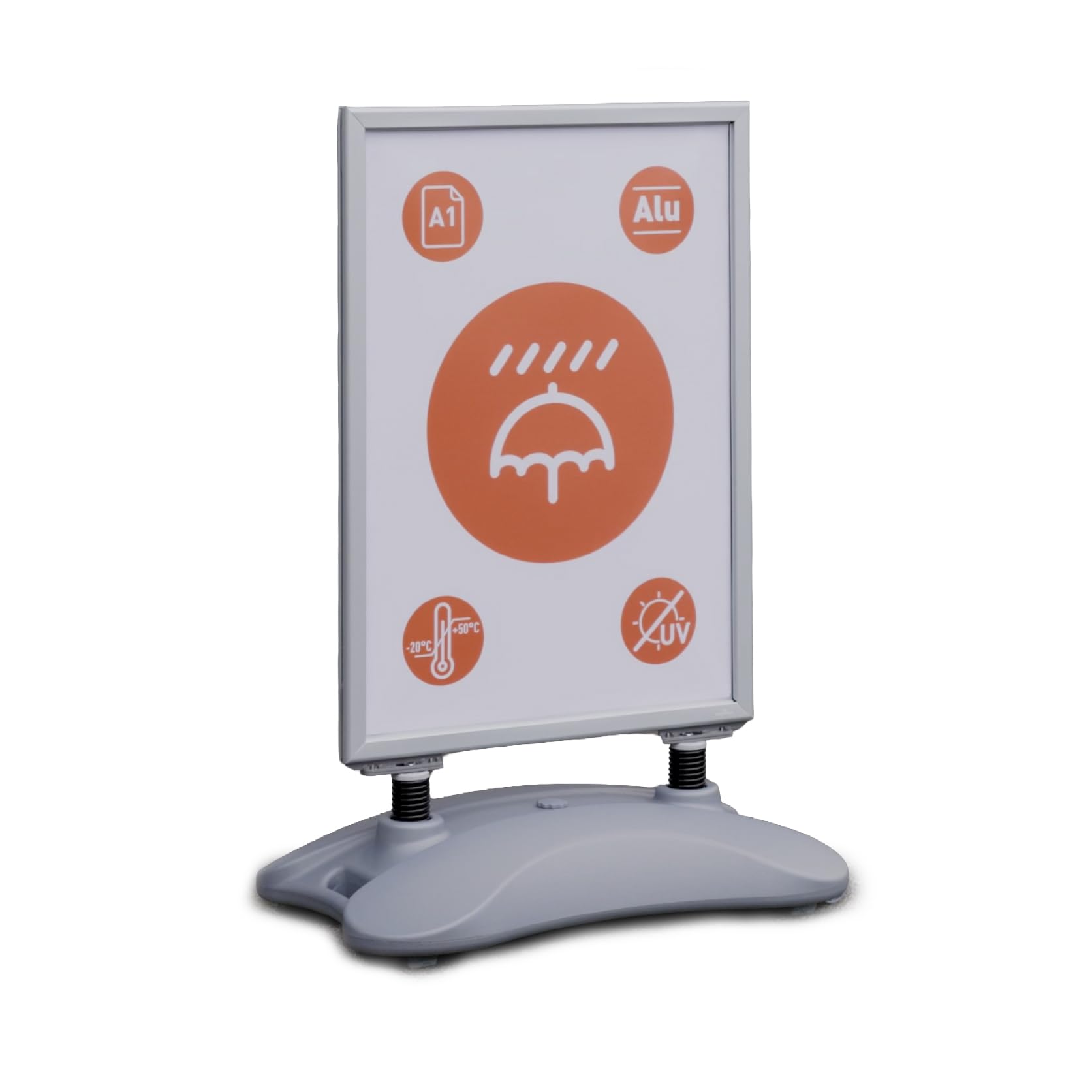 Durable Kundenstopper HEAVY BASE OUTDOOR A1