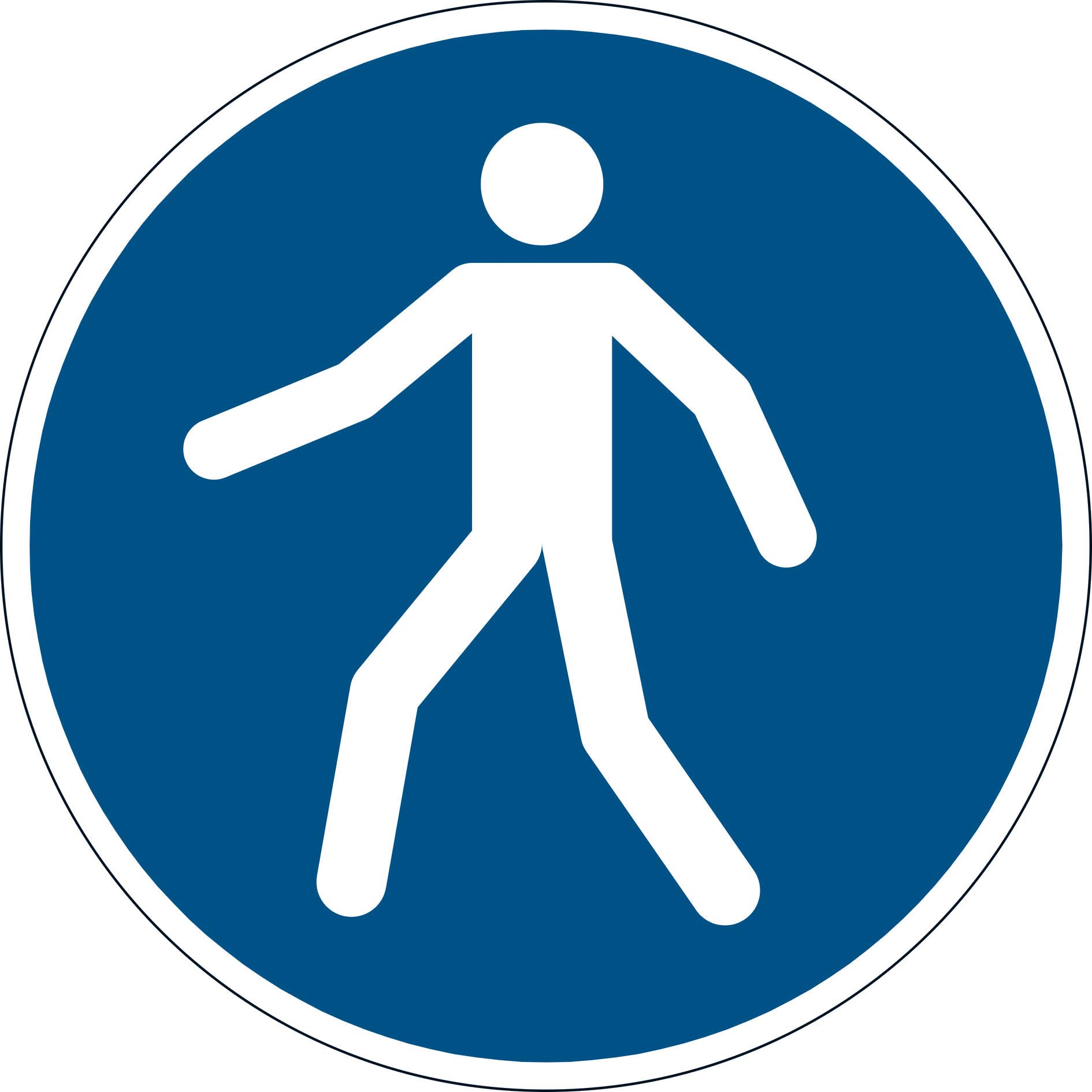 Durable DURABLE Gebotsaufkleber 'Fußgängerweg benutzen'
