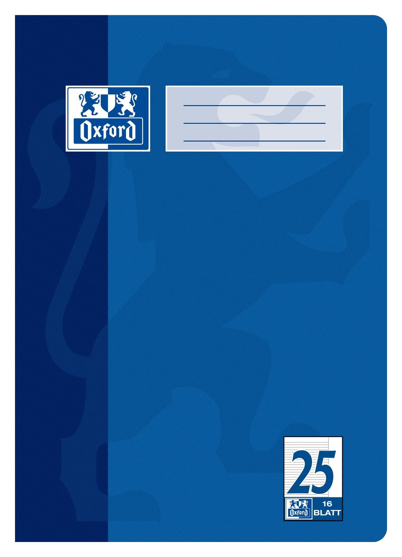 Oxford Schulheft A4 16 Blatt liniert mit Rand R 15Stk