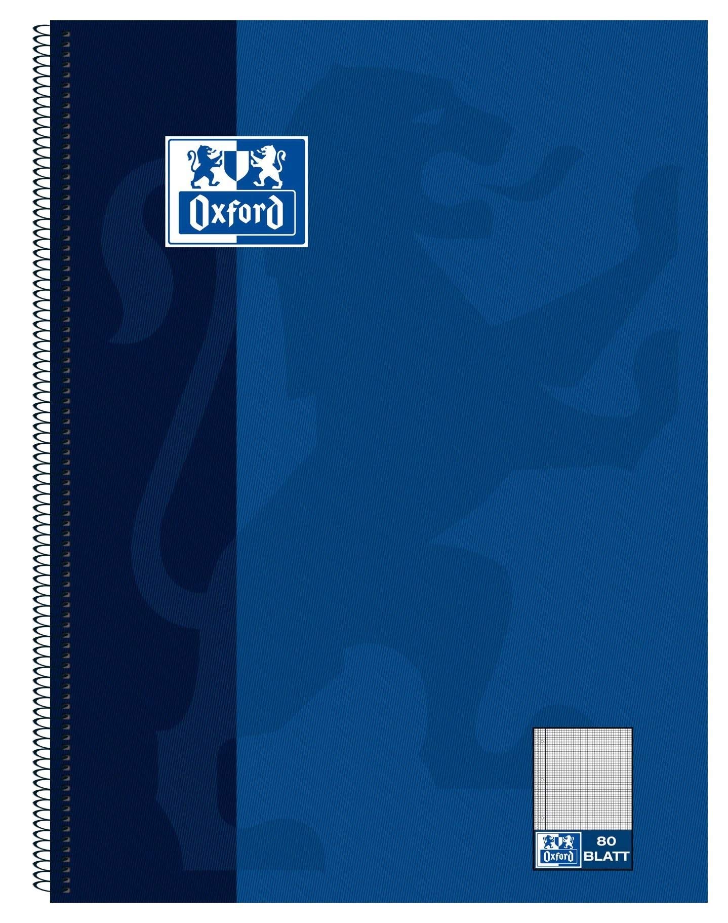 Oxford Collegeblock A4+ 220 x 295 mm 80 Bl. Kariert Rand L