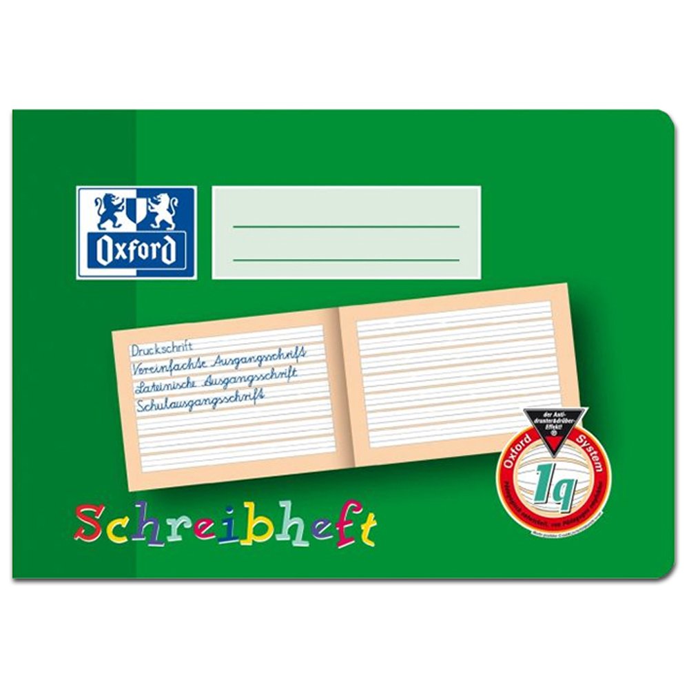 Oxford Schreiblernheft A5 quer 16 Blatt Lineatur 1q 10Stk