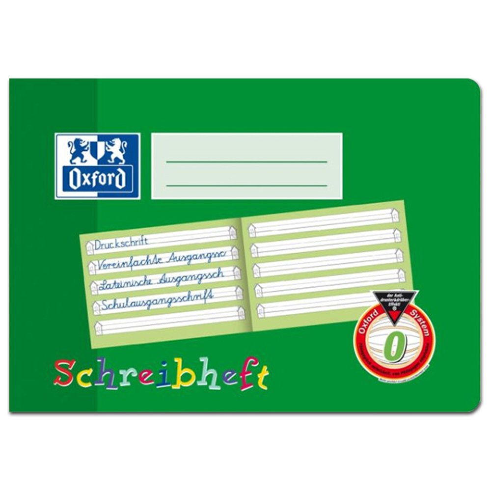 Oxford Schreiblernheft A5 quer 16 Blatt Lineatur 0 10Stk