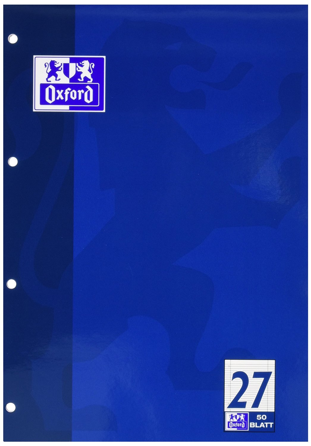Oxford Schulblock A4 50 Blatt liniert mit Rand 5Stk