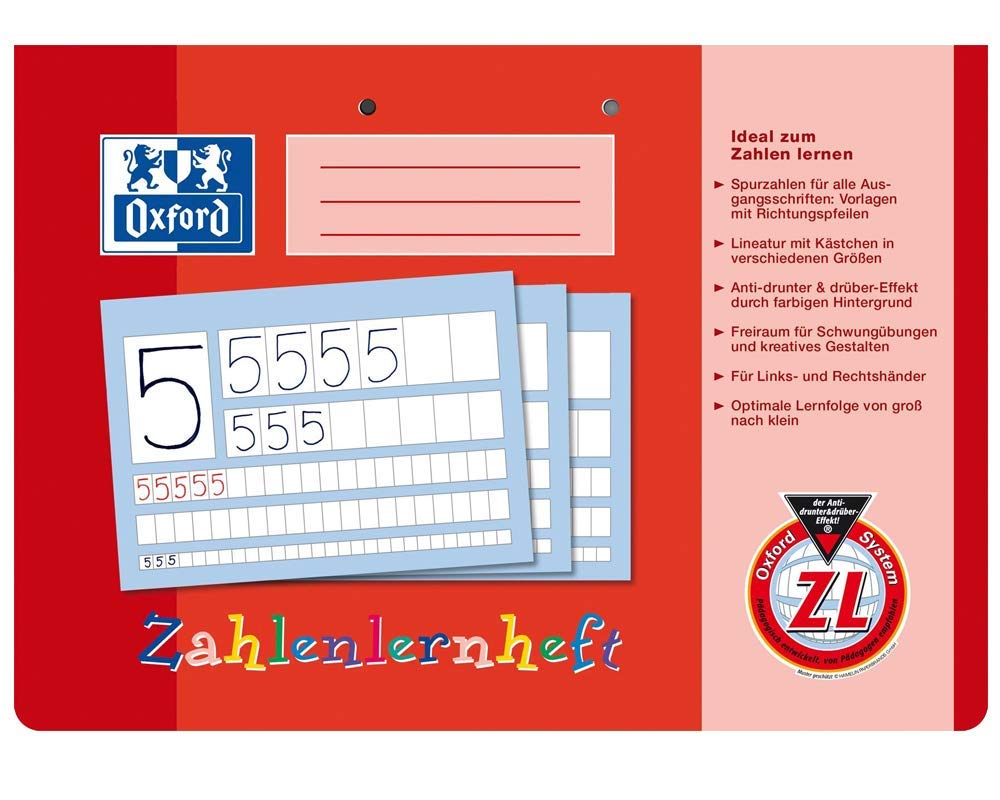 Oxford Zahlenlernheft A4 quer 16 Blatt